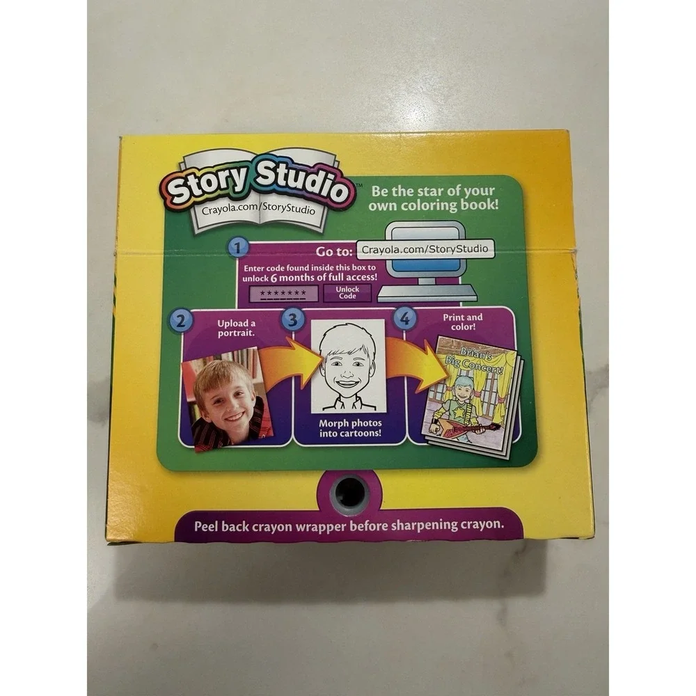 Crayola Crayons 64 Pack With Built In Sharpener Shades Of Purple NIB Sealed